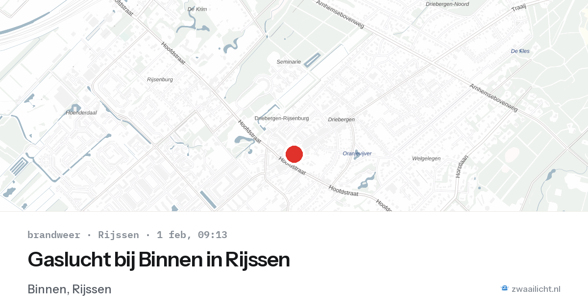 Gaslucht bij Binnen in Rijssen — 1 feb 2026