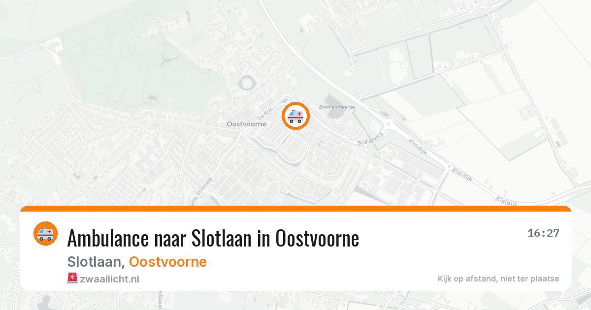Ambulance naar Slotlaan in Oostvoorne — 16 jun 2026