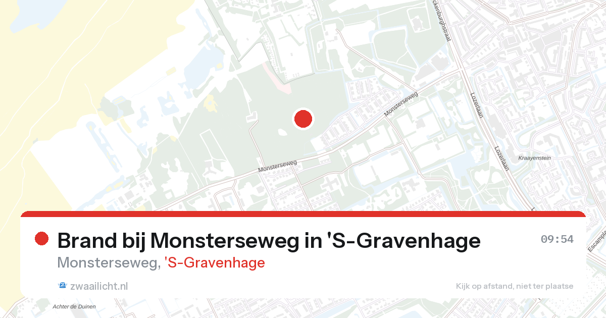 Brand bij Monsterseweg in 'S-Gravenhage — 28 aug 2026