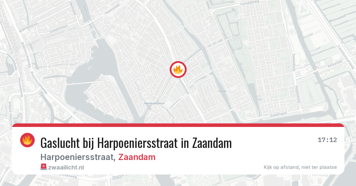 Gaslucht bij Harpoeniersstraat in Zaandam — 27 mei 2026