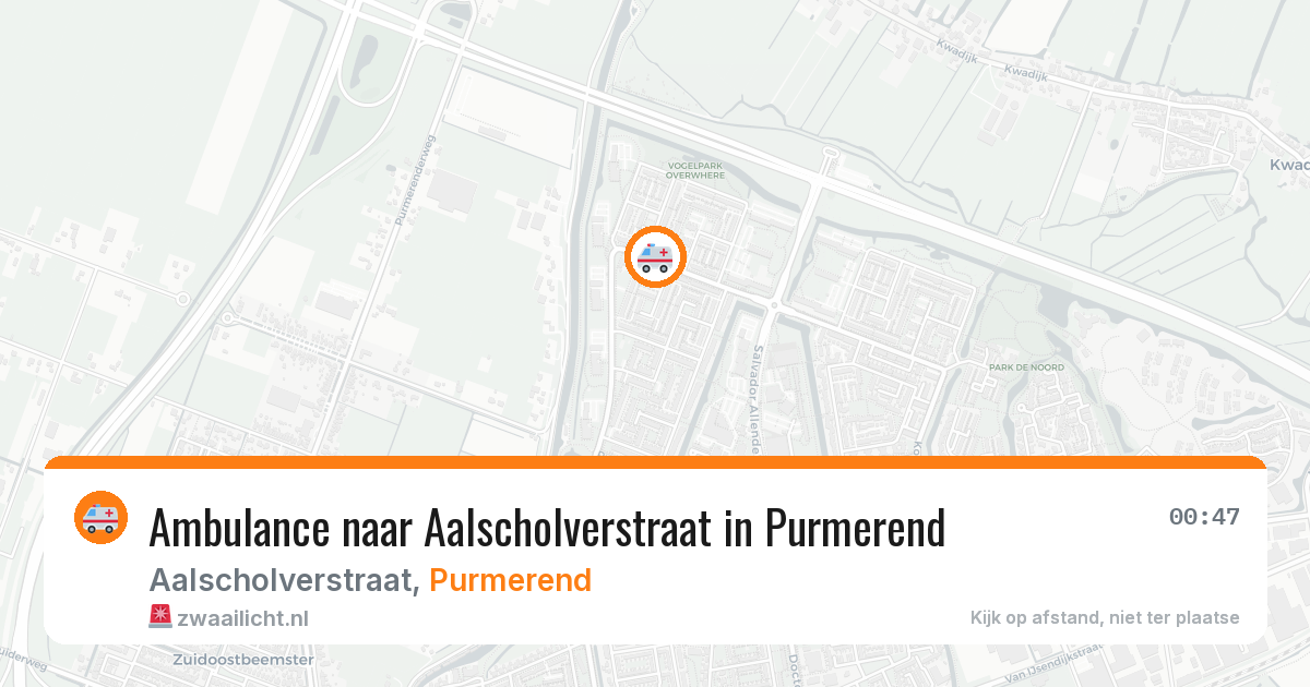 Ambulance naar Aalscholverstraat in Purmerend — 1 jul 2026