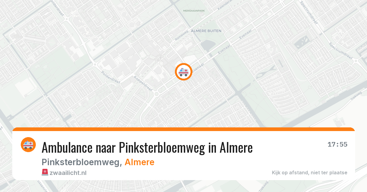 Ambulance naar Pinksterbloemweg in Almere — 14 aug 2026
