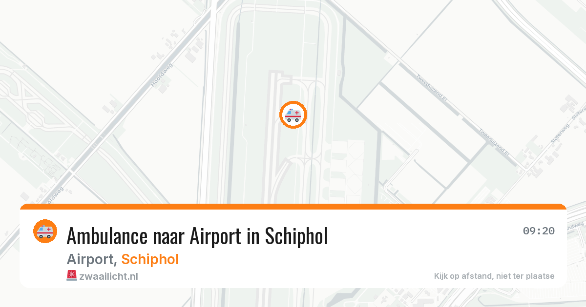 Ambulance naar Airport in Schiphol — 8 aug 2026