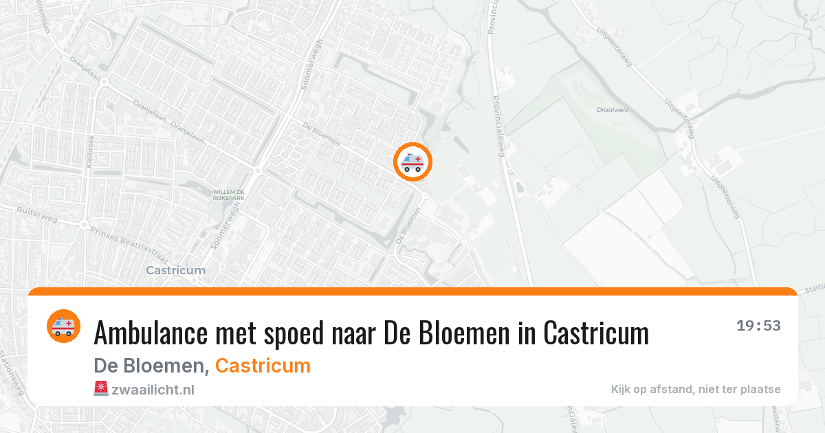 Ambulance met spoed naar De Bloemen in Castricum — 22 feb 2026