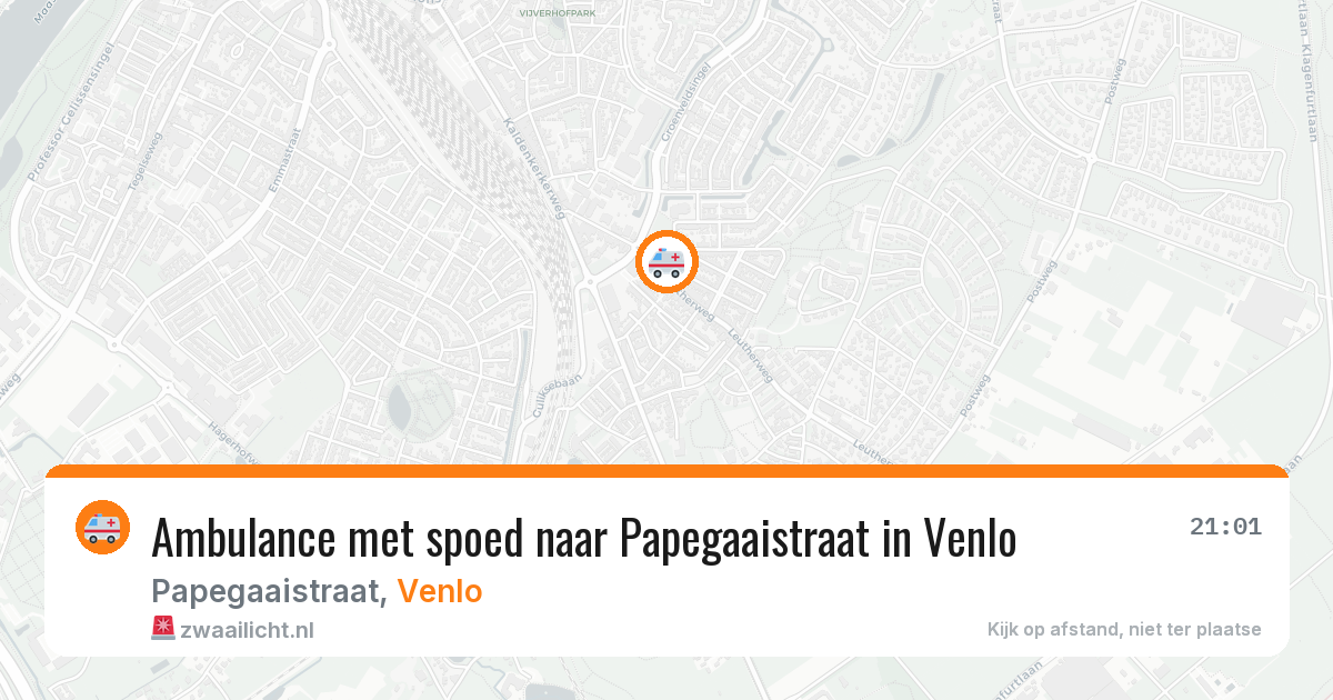 Ambulance met spoed naar Papegaaistraat in Venlo — 4 aug 2026