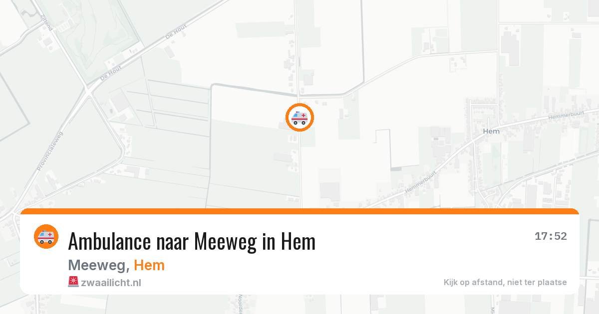 Ambulance naar Meeweg in Hem — 21 jun 2026
