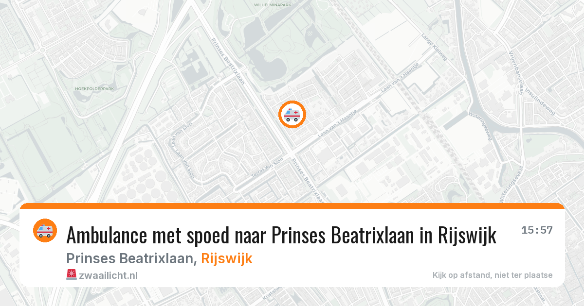 Ambulance met spoed naar Prinses Beatrixlaan in Rijswijk — 24 mei 2026