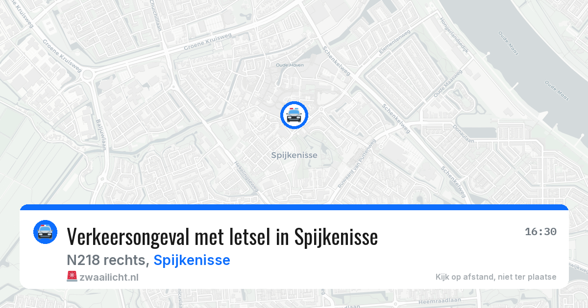 Verkeersongeval met letsel in Spijkenisse — 25 jun 2026