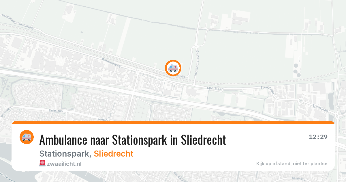 Ambulance naar Stationspark in Sliedrecht — 18 mrt 2026
