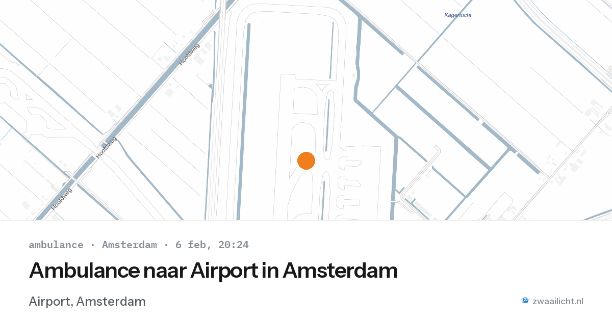 Ambulance naar Airport in Amsterdam — 6 feb 2026