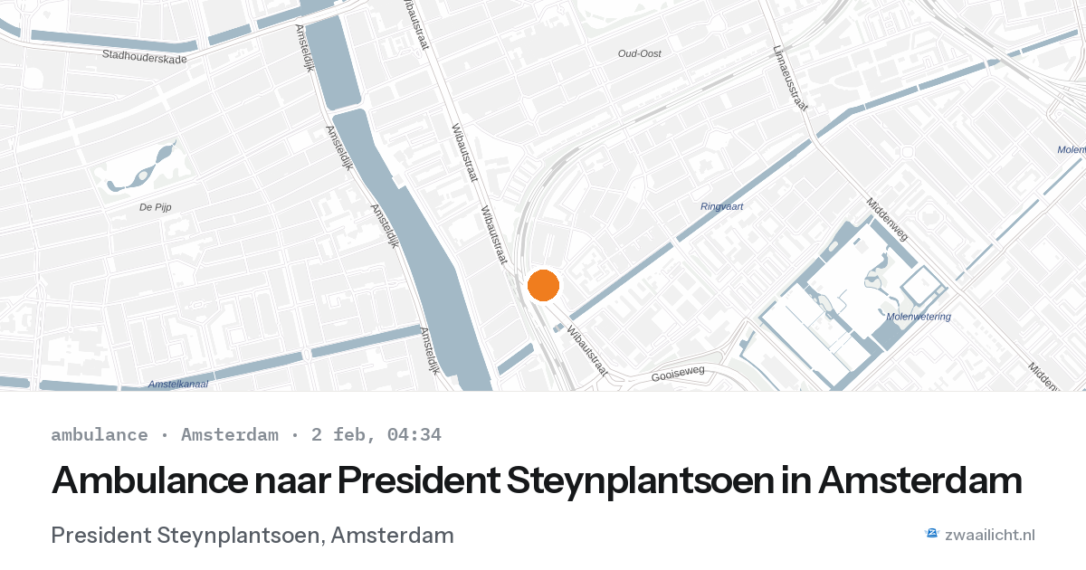 Ambulance naar President Steynplantsoen in Amsterdam — 2 feb 2026