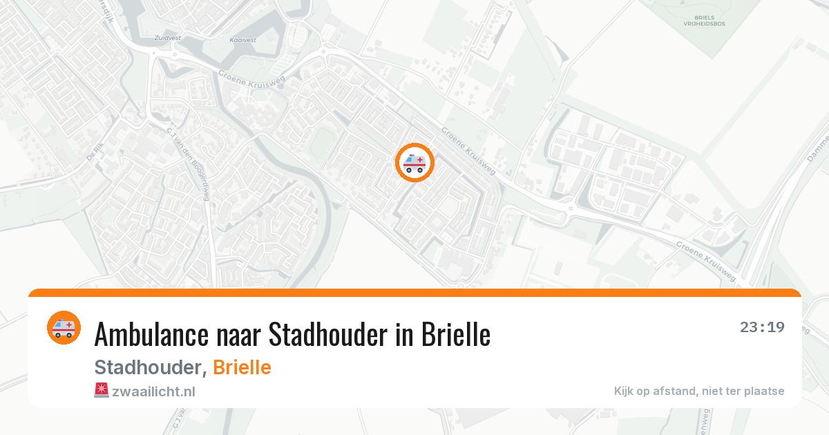 Ambulance naar Stadhouder in Brielle — 15 jul 2026