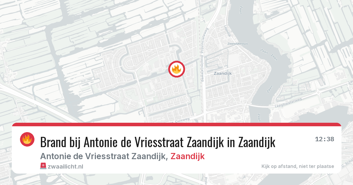 Brand bij Antonie de Vriesstraat Zaandijk in Zaandijk — 4 jun 2026