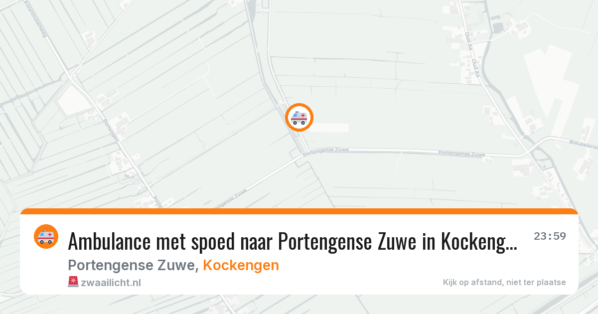 Ambulance met spoed naar Portengense Zuwe in Kockengen — 23 mrt 2026