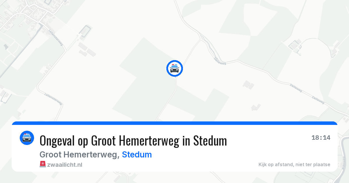 Ongeval op Groot Hemerterweg in Stedum — 28 jun 2026