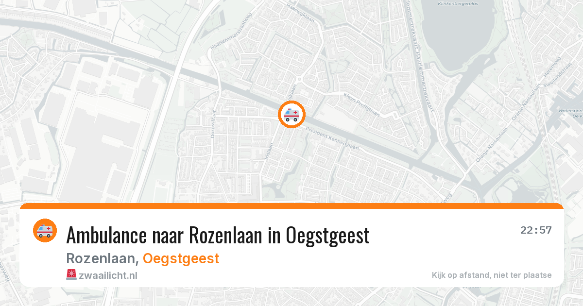 Ambulance naar Rozenlaan in Oegstgeest — 13 aug 2026