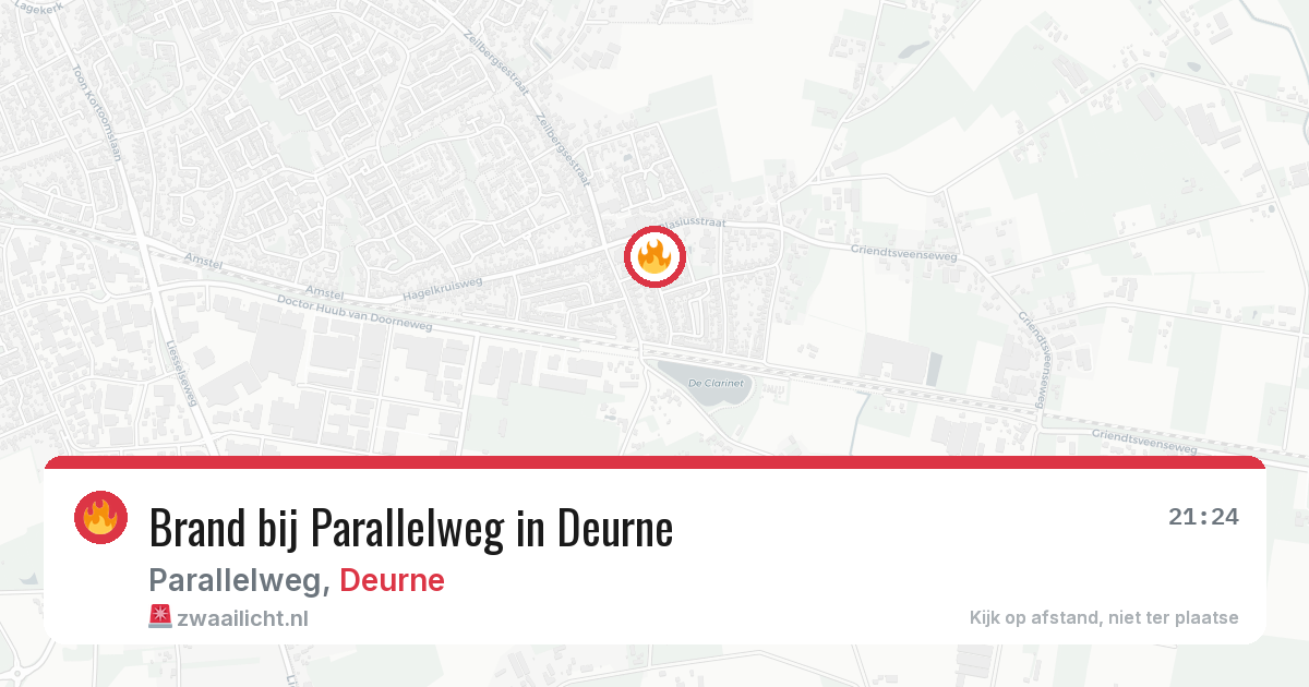 Brand bij Parallelweg in Deurne — 24 mei 2026