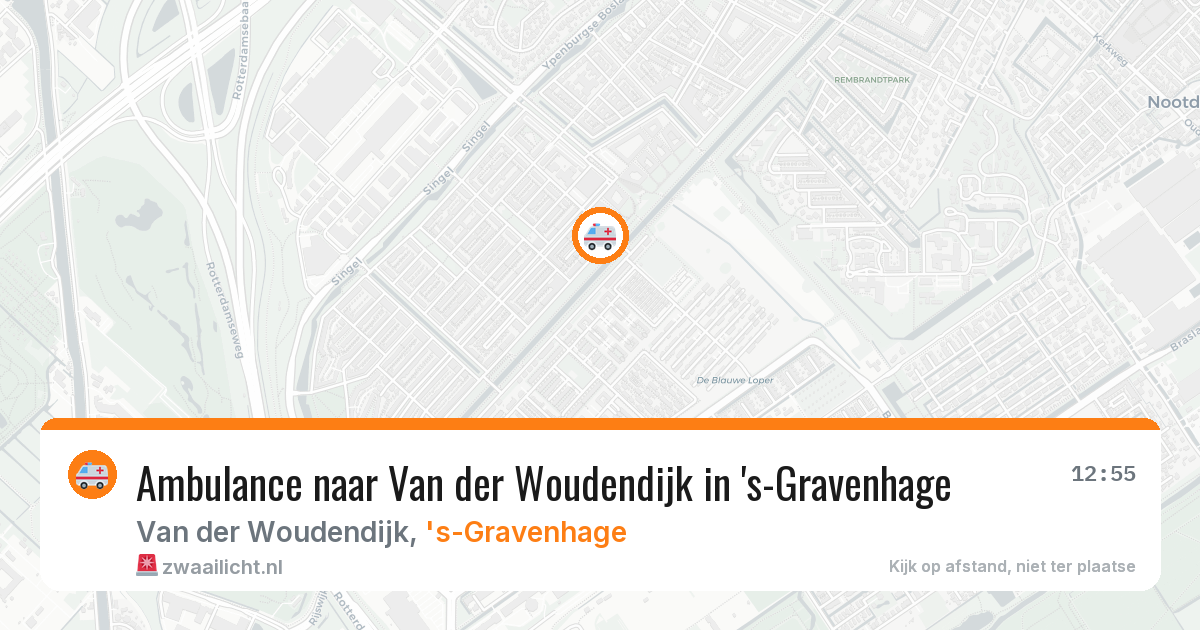 Ambulance naar Van der Woudendijk in 's-Gravenhage — 1 aug 2026