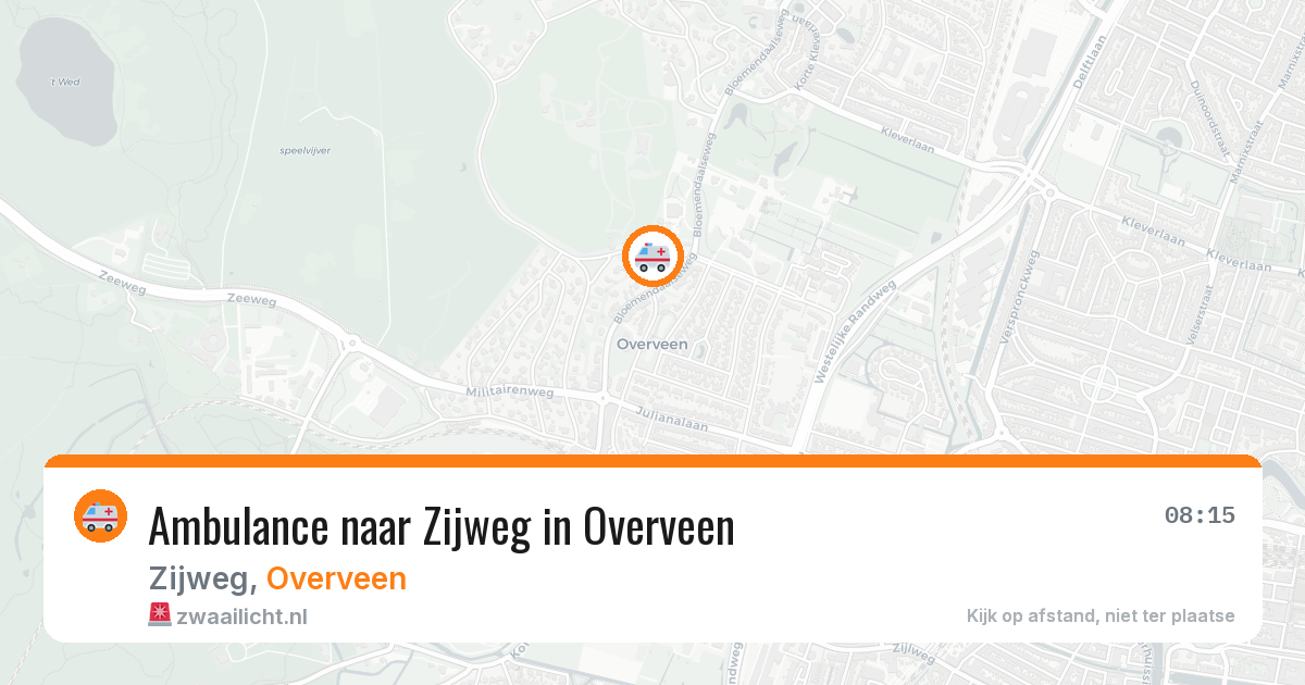 Ambulance naar Zijweg in Overveen — 17 mrt 2026