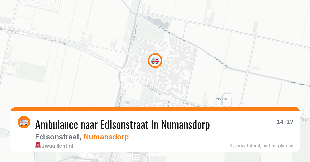 Ambulance naar Edisonstraat in Numansdorp — 21 mrt 2026