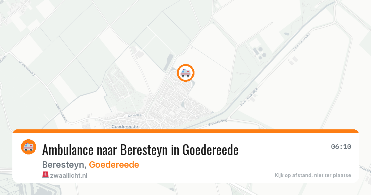 Ambulance naar Beresteyn in Goedereede — 4 aug 2026