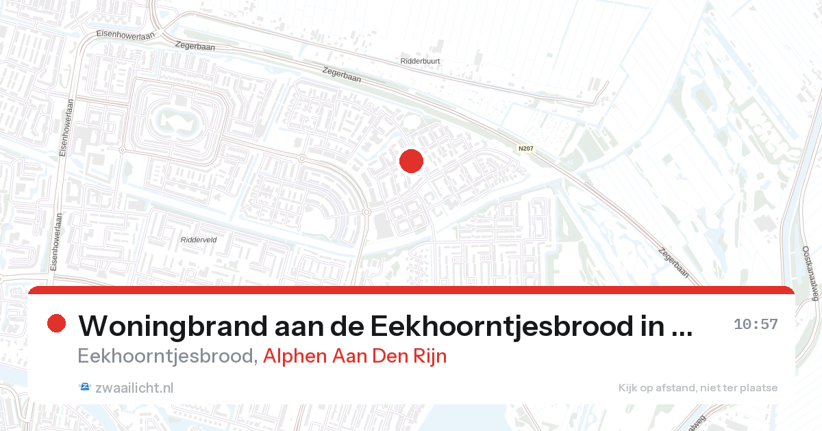 Woningbrand aan de Eekhoorntjesbrood in Alphen Aan Den Rijn — 28 aug 2026
