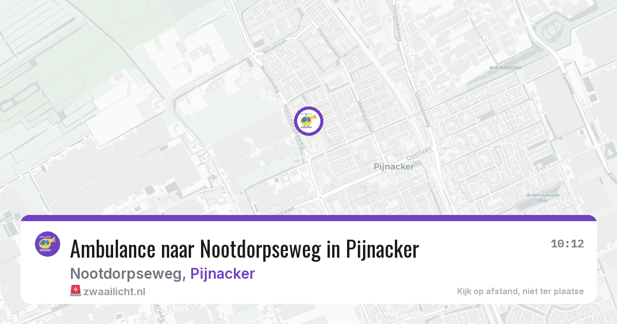 Ambulance naar Nootdorpseweg in Pijnacker — 9 jul 2026