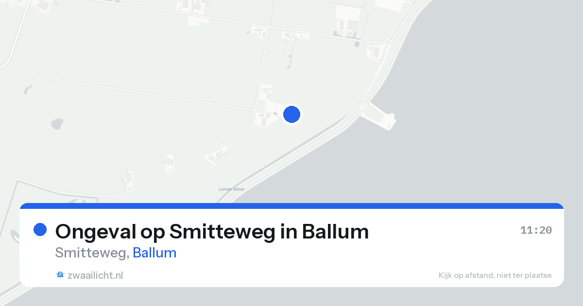 Ongeval op Smitteweg in Ballum — 22 aug 2026