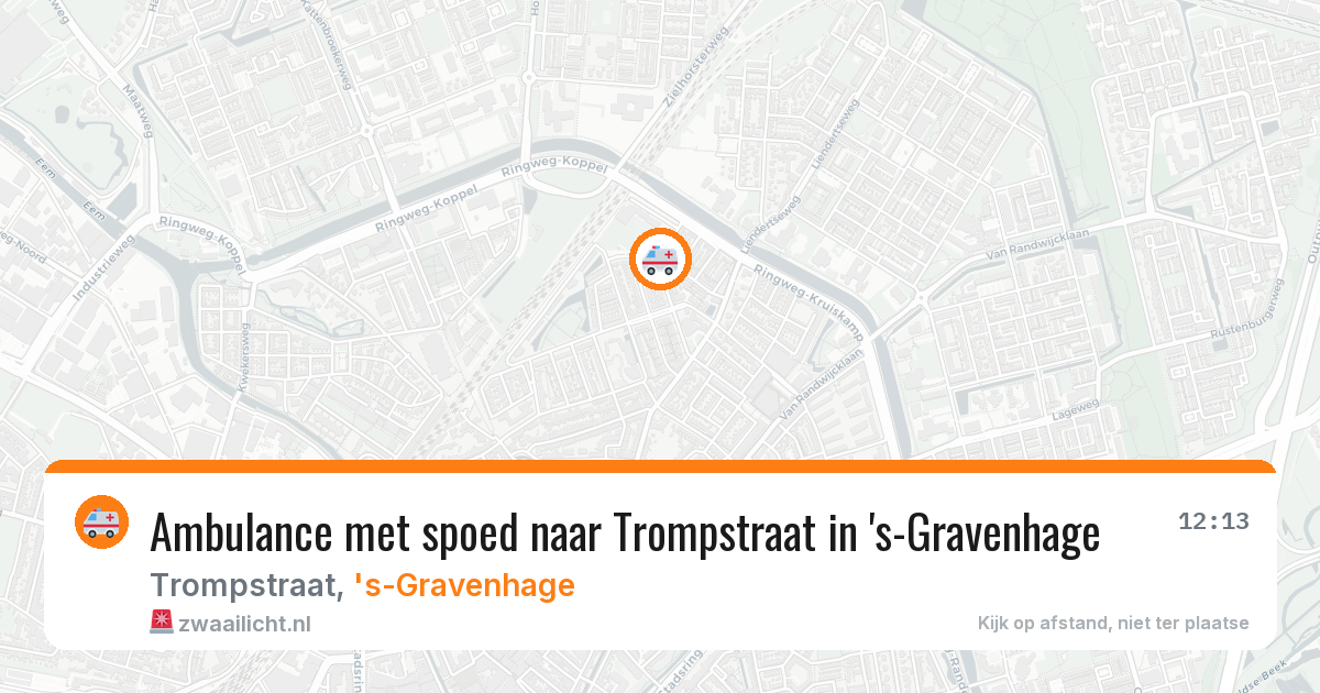 Ambulance met spoed naar Trompstraat in 's-Gravenhage — 1 apr 2026