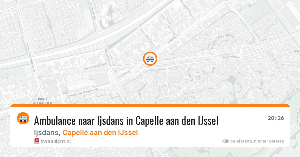 Ambulance naar Ijsdans in Capelle aan den IJssel — 30 jul 2026