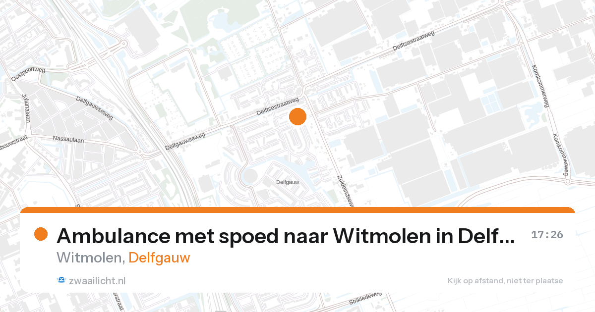 Ambulance met spoed naar Witmolen in Delfgauw — 26 feb 2026