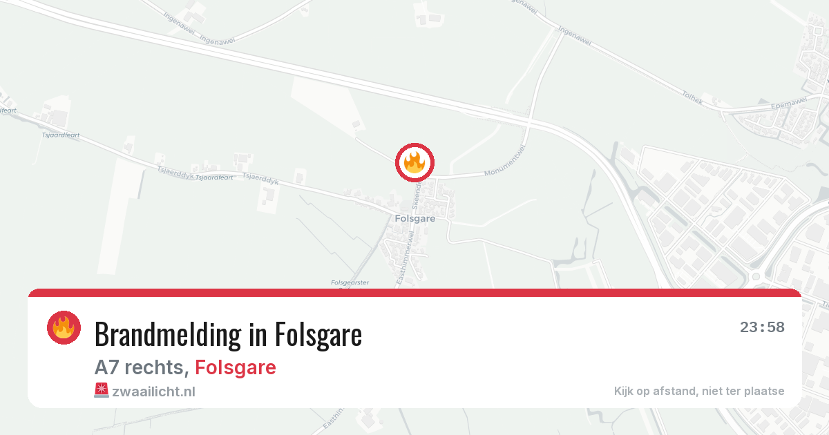 Brandmelding in Folsgare — 10 jul 2026