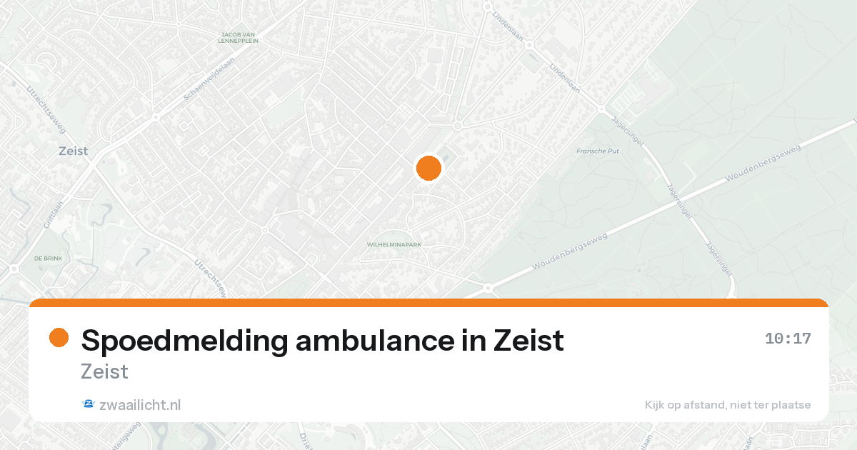 Spoedmelding ambulance in Zeist — 31 jan 2026