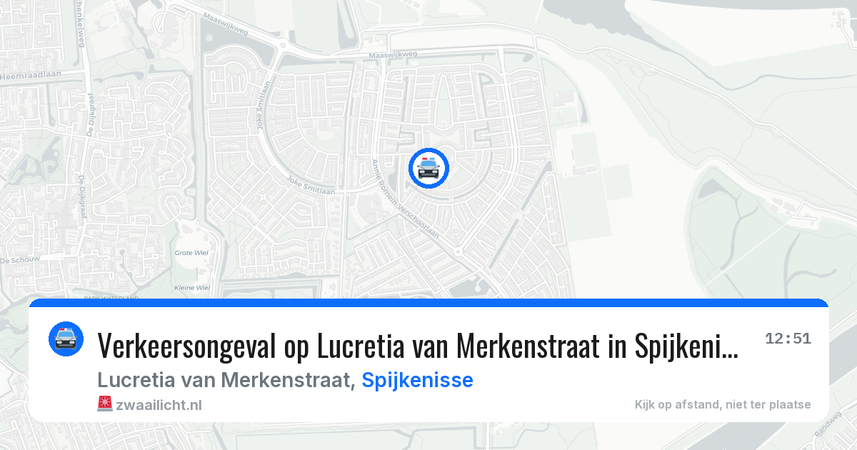 Verkeersongeval op Lucretia van Merkenstraat in Spijkenisse — 7 apr 2026