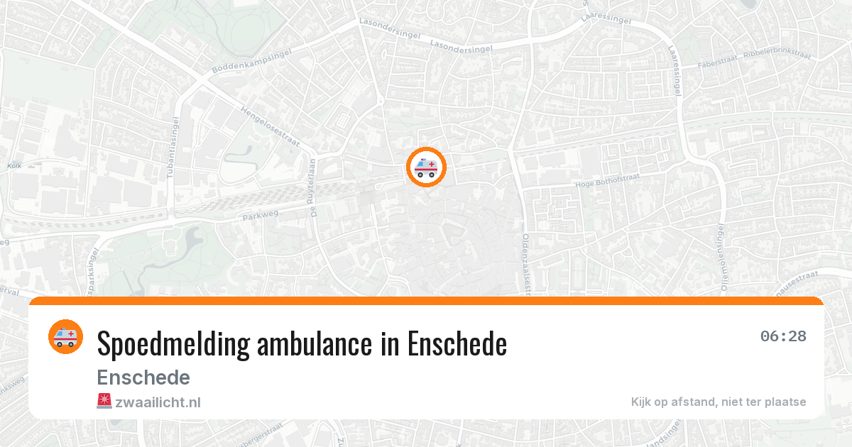 Spoedmelding ambulance in Enschede — 1 aug 2026