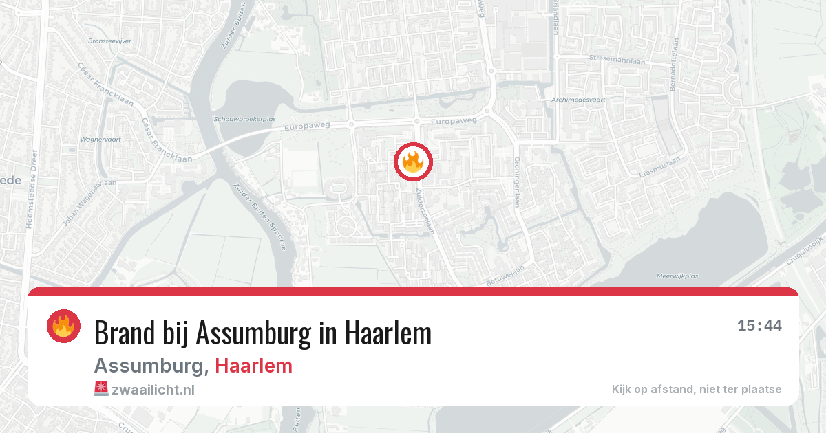 Brand bij Assumburg in Haarlem — 28 jun 2026