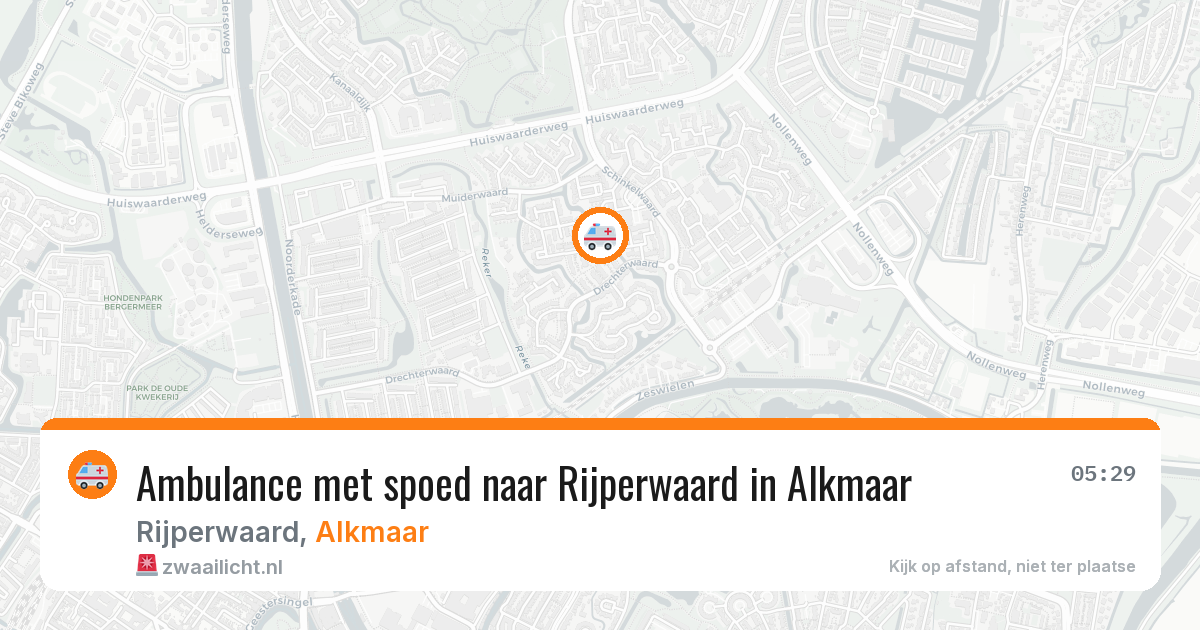 Ambulance met spoed naar Rijperwaard in Alkmaar — 7 aug 2026