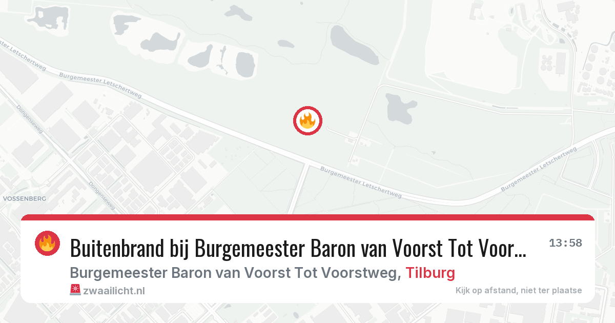 Buitenbrand bij Burgemeester Baron van Voorst Tot Voorstweg in Tilburg — 7 apr 2026