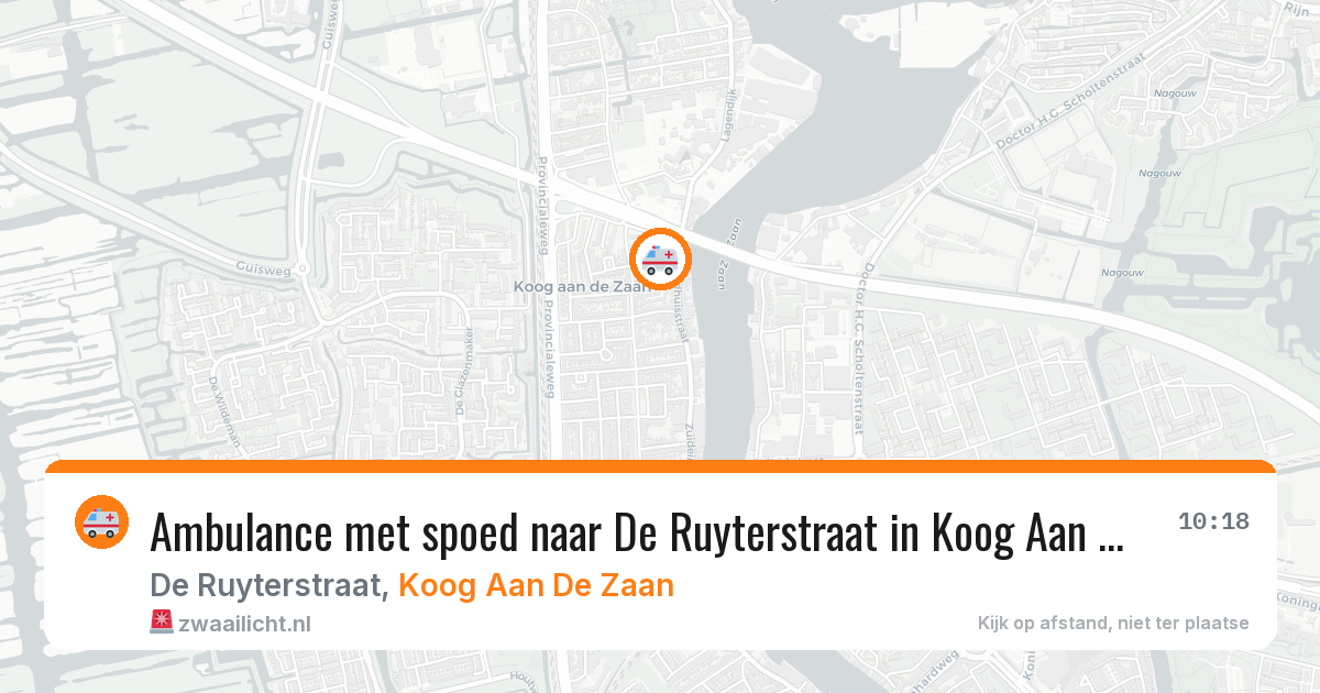 Ambulance met spoed naar De Ruyterstraat in Koog Aan De Zaan — 3 feb 2026