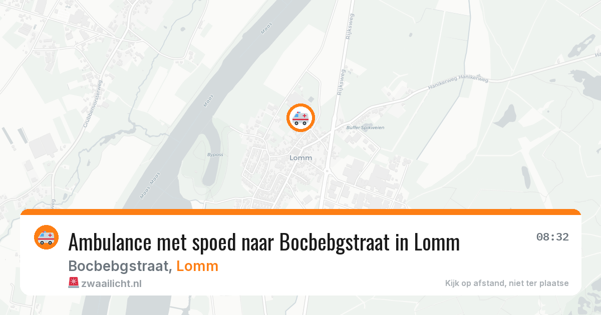 Ambulance met spoed naar Bocbebgstraat in Lomm — 23 jun 2026