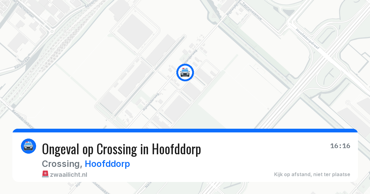 Ongeval op Crossing in Hoofddorp — 20 mrt 2026