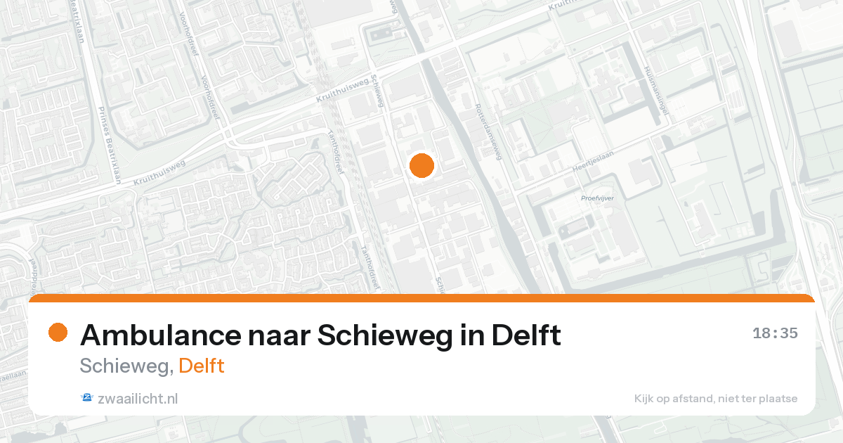 Ambulance naar Schieweg in Delft — 22 aug 2026