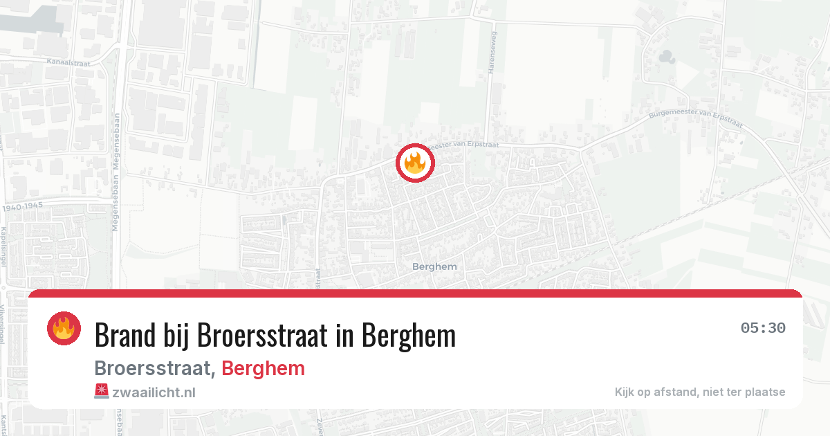 Brand bij Broersstraat in Berghem — 28 jun 2026
