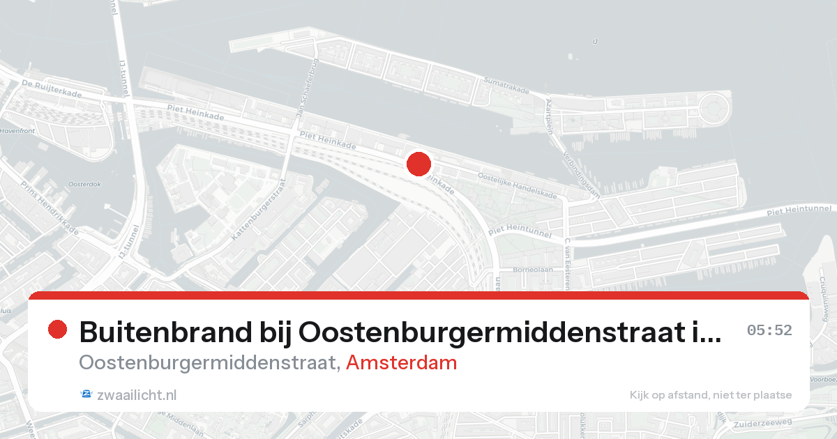 Buitenbrand bij Oostenburgermiddenstraat in Amsterdam — 26 jul 2026