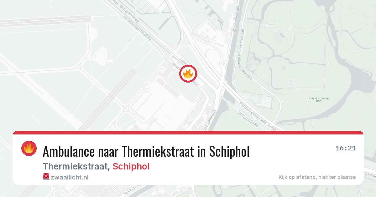 Ambulance naar Thermiekstraat in Schiphol — 8 feb 2026