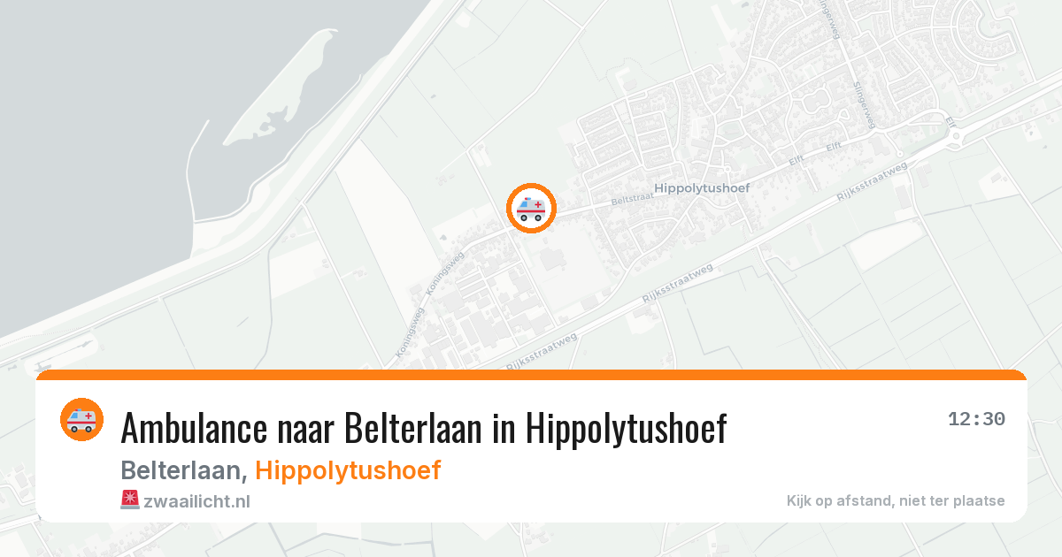 Ambulance naar Belterlaan in Hippolytushoef — 13 jun 2026