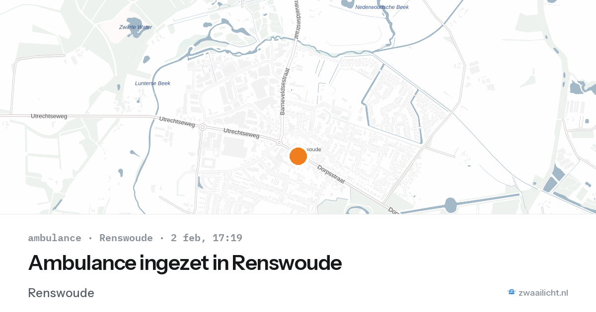 Ambulance ingezet in Renswoude — 2 feb 2026