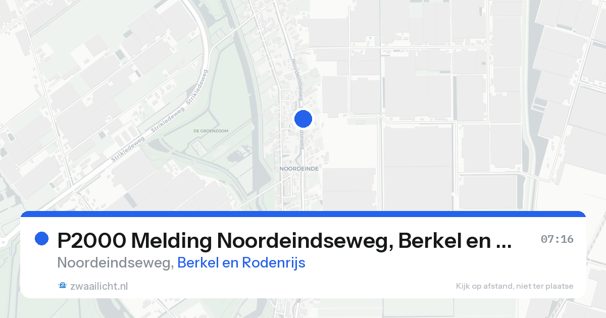 P2000 Melding Noordeindseweg, Berkel en Rodenrijs — 15 aug 2026