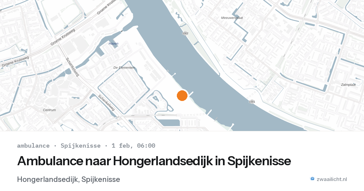 Ambulance naar Hongerlandsedijk in Spijkenisse — 1 feb 2026