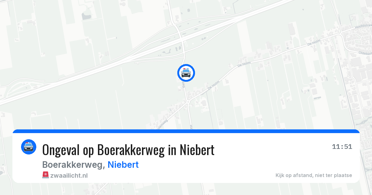 Ongeval op Boerakkerweg in Niebert — 16 mrt 2026